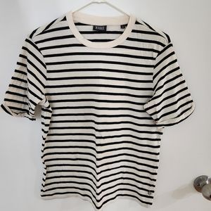 Women's SCOTCH & SODA STRIPED ORGANIC-COTTON T-SHIRT, Size L